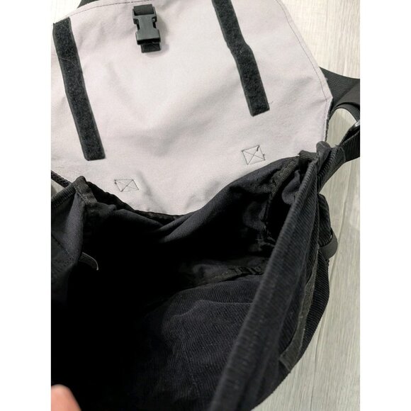 Dickies Black Corduroy Star Messenger YAK PAK Crossbody Bag 16” X 12” X4.5" Y2K - Picture 5 of 12